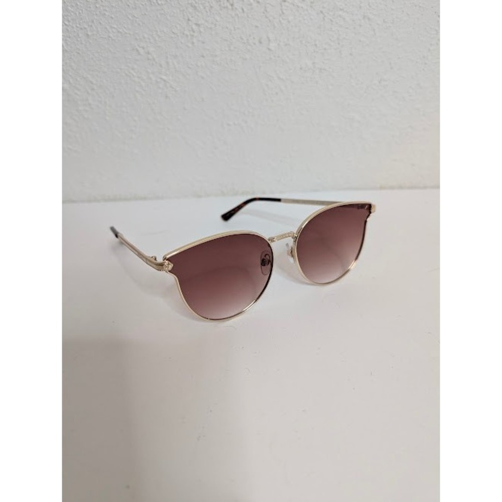 Frye & Co Womens Sunglasses Gold Tortoise Classis Minimal Cateye Preppy Outdoors